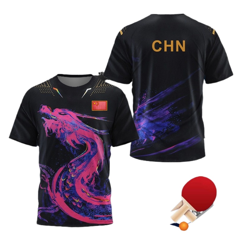 Kaus Grafis Tenis Meja CHINA D - Table Tennis Zhang Jike ulasan dan harga