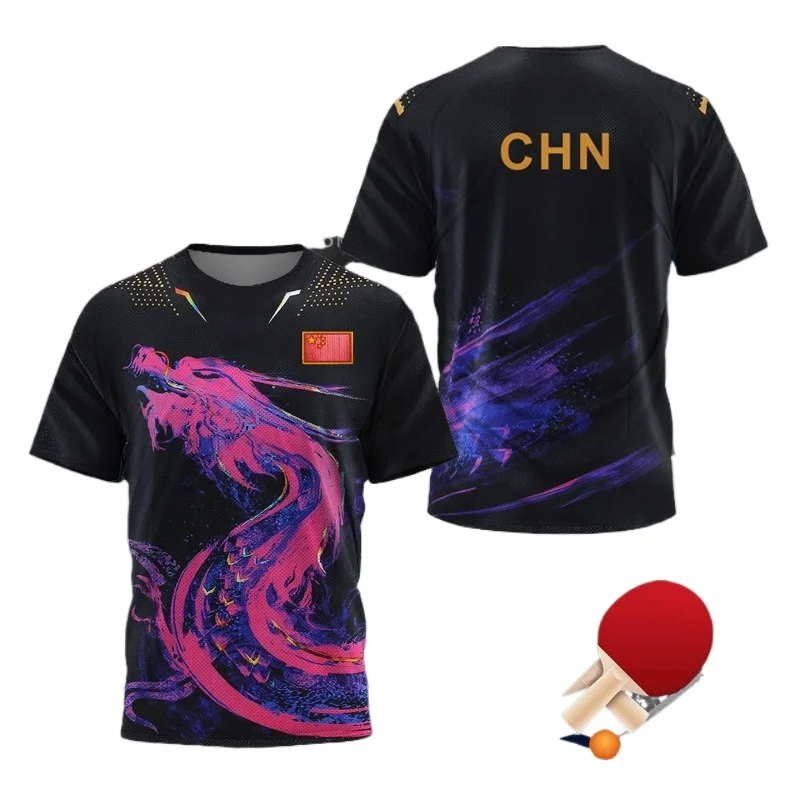 Kaus Grafis Tenis Meja CHINA D - Table Tennis Zhang Jike ulasan dan harga